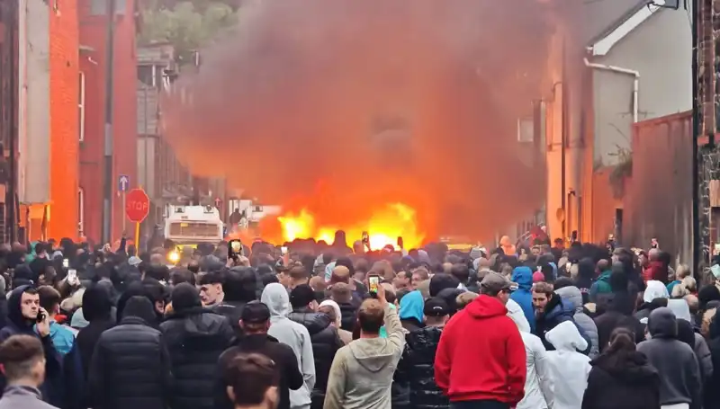 Kuzey İrlanda'da Cinsel Saldırı Protestoları: Evler Alev Alev