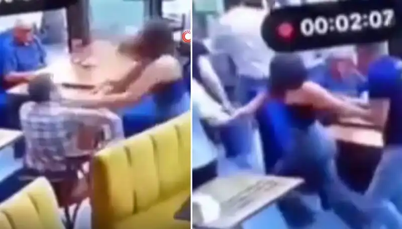 Patronun Garsonuna Tokat Atması Sonrası Gelen Tekme Tokat Dayak